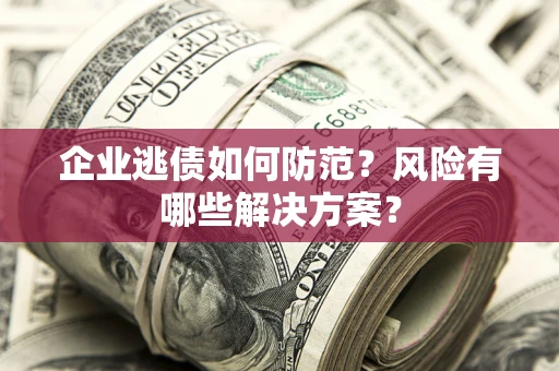 武汉企业逃债如何防范？风险有哪些解决方案？