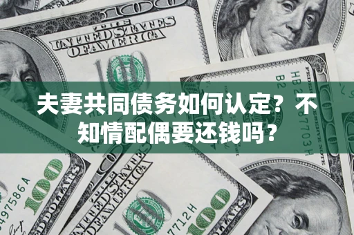 武汉夫妻共同债务如何认定？不知情配偶要还钱吗？