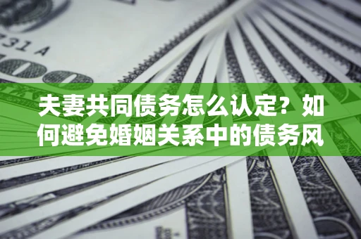 武汉夫妻共同债务怎么认定？如何避免婚姻关系中的债务风险？