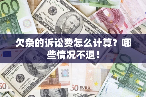 武汉欠条的诉讼费怎么计算？哪些情况不退！