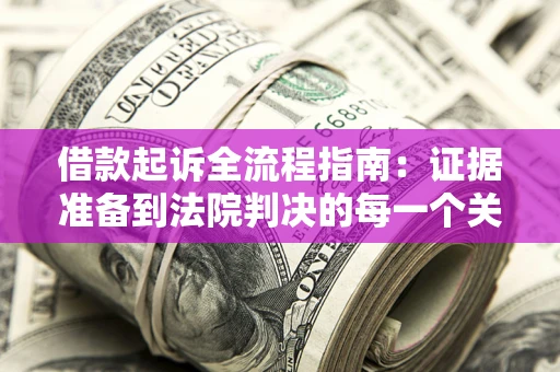 武汉借款起诉全流程指南：证据准备到法院判决的每一个关键步骤