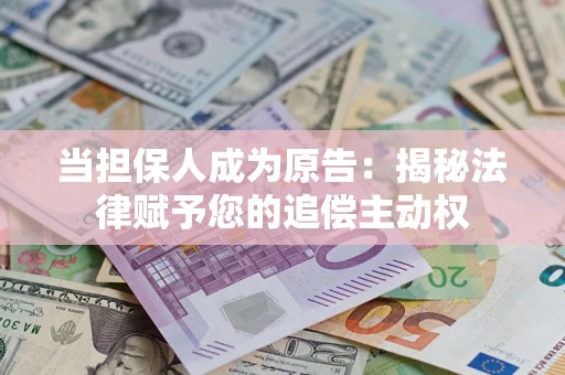 武汉当担保人成为原告：揭秘法律赋予您的追偿主动权